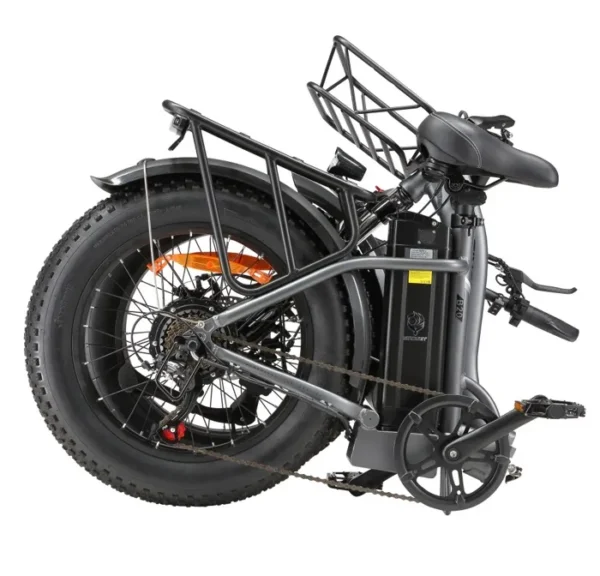 750W Vélo Electrique Pliable, 48V 15Ah, 7 Vitesses/Top 27.9mph, 20" × 4.0 Pneus Larges, Autonomie 100km - Noir