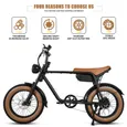 CMACEWHEEL Vélos électriques, Moteur 500W Batterie 48V 15AH, 40-45km/h, Autonomie(PAS) 50-60km, Shimano 7 Vitesses, Noir