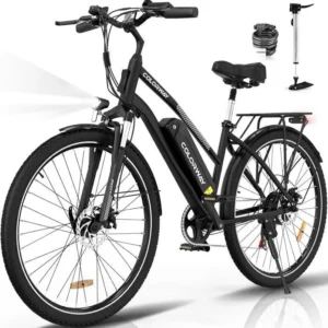 COLORWAY Vélo Électrique 28" VAE - E-BIKE VTT Batterie amovible 36V 15Ah - Moteur 250W - Shimano 7 Vitesses - Noir