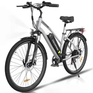 COLORWAY Vélo Électrique 28" VAE - E-BIKE VTT Batterie amovible 36V 15Ah - Moteur 250W - Shimano 7 Vitesses - Argent