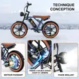 COLORWAY BK29 – Vélo Électrique Tout-Terrain 20" Fat Bike 4.0, Moteur 250W, Batterie 48V 15Ah, Idéal pour Routes et Sentiers