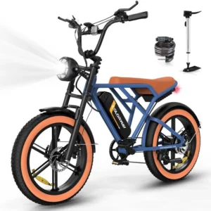 COLORWAY Vélo électrique, E-BIKE Tout Terrain de 20" avec Pneu 4.0 Fat, Moteur 250W et Batterie 48V 15Ah, Shimano 7 Vitesses