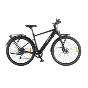 Cyrusher Voyage Vélo électrique, Noir, Assistance kilométrage 65KM, Vitesse maximale 25KM/H, Bafang 250W moteur brushless