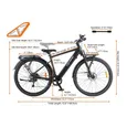 Cyrusher Voyage Vélo électrique, Noir, Assistance kilométrage 65KM, Vitesse maximale 25KM/H, Bafang 250W moteur brushless