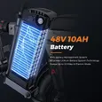 velo electrique pliable ENGWE T14 14 pouces 25km/h Moteur 250W Autonomie 42km amortisseur avant vélo de ville Batterie 48V10Ah bleu