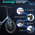 Fafrees F20 Lasting Vélo électrique , moteur 250 W, batterie 18,2 Ah, pneu 20 "* 1,95", SHIMANO 7 vitesses, Menthe verte.