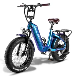 FAFREES F20 Master - Vélo électrique Gros Pneus 20*4"- 690W -Samsung Batterie 48V 22.5Ah -Autonomie max 160km -7 Vitesses, Bleu