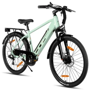 Hiland 26" Vélo électrique, E-MTB avec moteur 250 W, batterie 36 V 7,8 Ah, 7 vitesses pour hommes et femmes,freins à disque,Vert