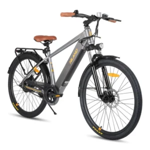 HILAND VTT électrique - Roues de 26 pouces -250 W 36 V 7,8 Ah - Même style pour hommes et femmes - Freins à double disque - Gris
