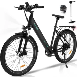 HITWAY Vélo Électrique 28" Noir, Vélo de Montagne, VAE E-Bike, Moteur 250W et Batterie amovible 36V 12Ah, VTT Shimano 7-Vitesses