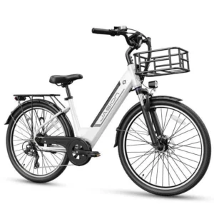 Vélo Électrique - JASION 26" - Roamer - 750W - Batterie Amovible 48V 11Ah - Shimano 7 Vitesses - Pédalage Assisté- Panier avant
