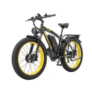 Keteles K800 Jaune 2000w double moteur vélo électrique 23AH batterie électrique Écran couleur 26" pouces gros pneu vélo électrique