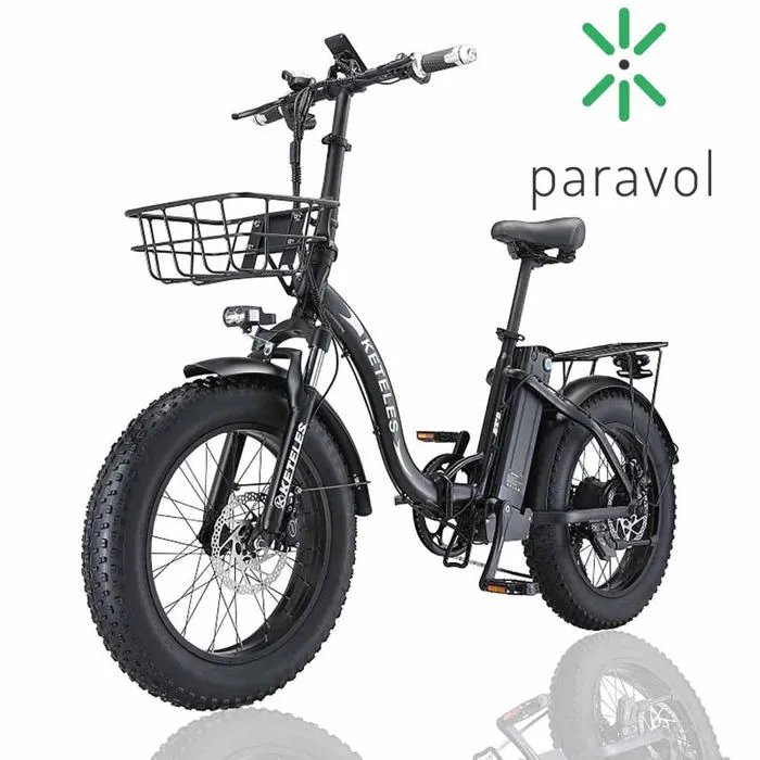 KETELES KF9 vélo électrique pliant, batterie au lithium 18AH, moteur 1000W, gros pneus 20*4, freins hydrauliques