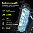 RCB Vélo Électrique 20" VTT Fat Bike Adulte Pliable - Batterie 36V/15.6Ah - 7 Vitesses - APP - RK6 Noir – Image 6