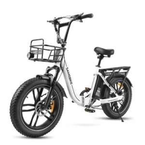 Samebike C05 Pro - Vélo électrique 20" VAE - Moteur 500W Batterie 36V/13Ah - Autonomie 100 km - Shimano 7 Vitesses - Blanc