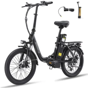 SINOHON C20 - Vélo Électrique Pliable - Roues 20" - Moteur 250W 25km/h - Batterie 36V 18Ah - Capteur de couple - Noir