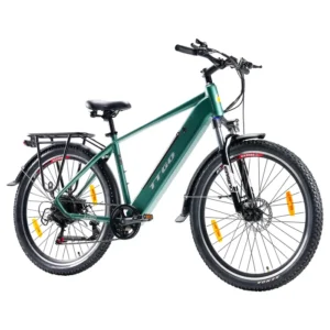 TTGO M310 Vélo électrique Vert – Moteur arrière 250W – Batterie 48V 15Ah – Shimano 7 vitesses – 25km/h – Autonomie 100km