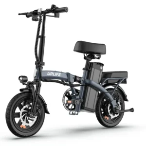URLIFE F1L - Vélo électrique pliable 14“ - Moteur 350W Batterie Amovible 48V 7.5Ah - Autonomie 50km - Freins à disque, Bleu