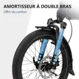 VANKEL FF2 Vélo Électrique Pliable 20" – Moteur 250W – Batterie 756Wh – Shimano 8 Vitesses – Compact et Léger – bleu – Image 3