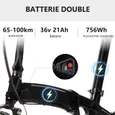 VANKEL FF2 Vélo Électrique Pliable 20" – Moteur 250W – Batterie 756Wh – Shimano 8 Vitesses – Compact et Léger – noir