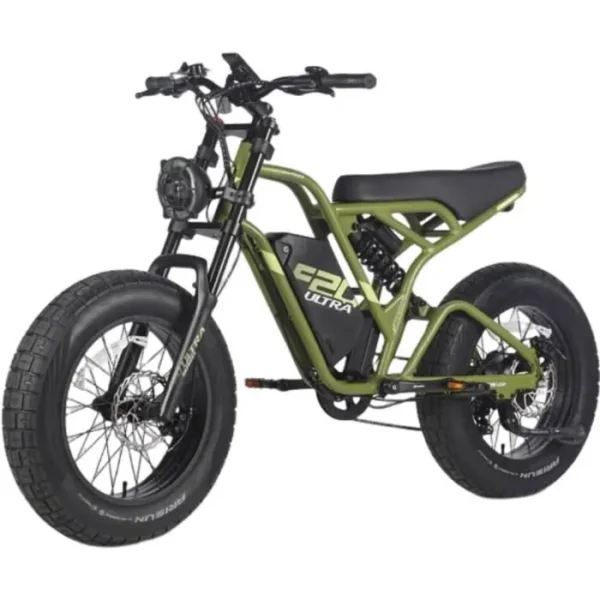 velo electrique Fafrees F20 Ultra Autonomie 100km Moteur 750W Doubles amortisseurs 20 pouces VTT Fat bike 48V25Ah Vert