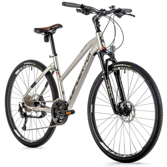 Vélo électrique VTC femme Leader Fox Sumava 2022 - 18'' 9V - Gris