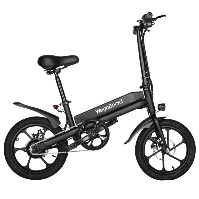 Vélo Électrique - WEGOBOARD - Fly 770 - 20'' Noir - Batterie 36V 7,8 Ah - Autonomie 35 km