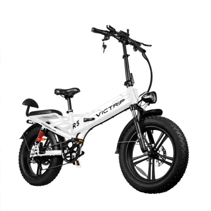 VICTRIP R5 vélo électrique, Moteur 250W, Vitesse max 25km/h, 70km pure electric, pédale 100km - Blanc