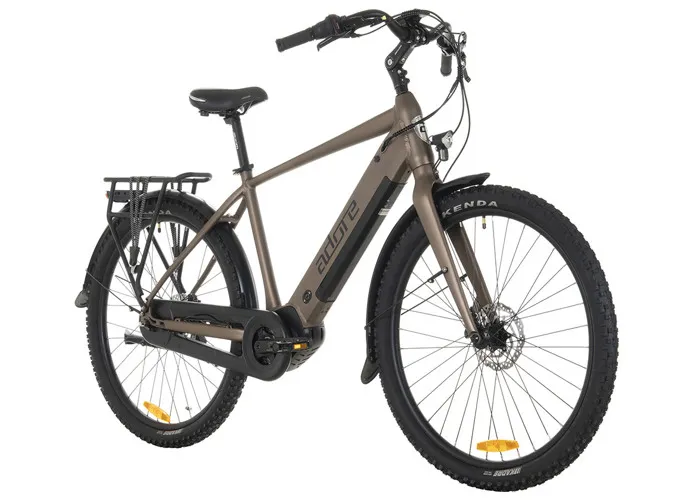 Vélo de Ville Electrique ADORE 27,5" Aluminium Citybike CX-290 Moteur Central 60NM / 15Ah Bronze mat