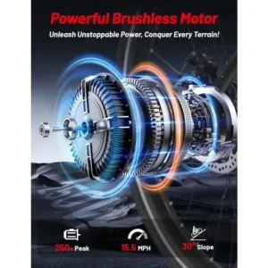 Vélo électrique 26 pouces, 100 km, 7 vitesses, BIGFLY BK15, pour homme et femme, Shimano