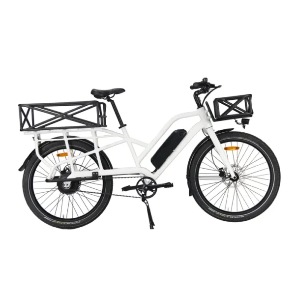 Vélo électrique BANGYI G2617AD, Vélo Cargo, Blanc, Moteur 250W, Batterie Lithium 36V20AH, Capacité de Charge 200KG