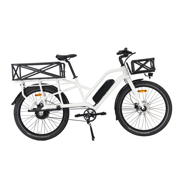 Vélo électrique BANGYI G2617AD, Vélo Cargo, Blanc, Moteur 250W, Batterie Lithium 36V20AH, Capacité de Charge 200KG