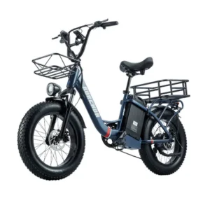 Vélo électrique - BURCHDA - U8 - Moteur 500 W - Batterie 48 V 31,5 Ah - 7 vitesses - Bleu