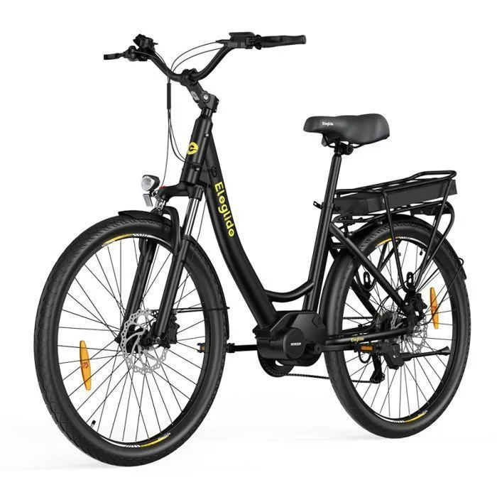 Vélo Électrique Eleglide C2 - Moteur Central 250W - Batterie 36V 13Ah - Portée Max 100km - Freins à Disque Hydrauliques - Pneus 26"