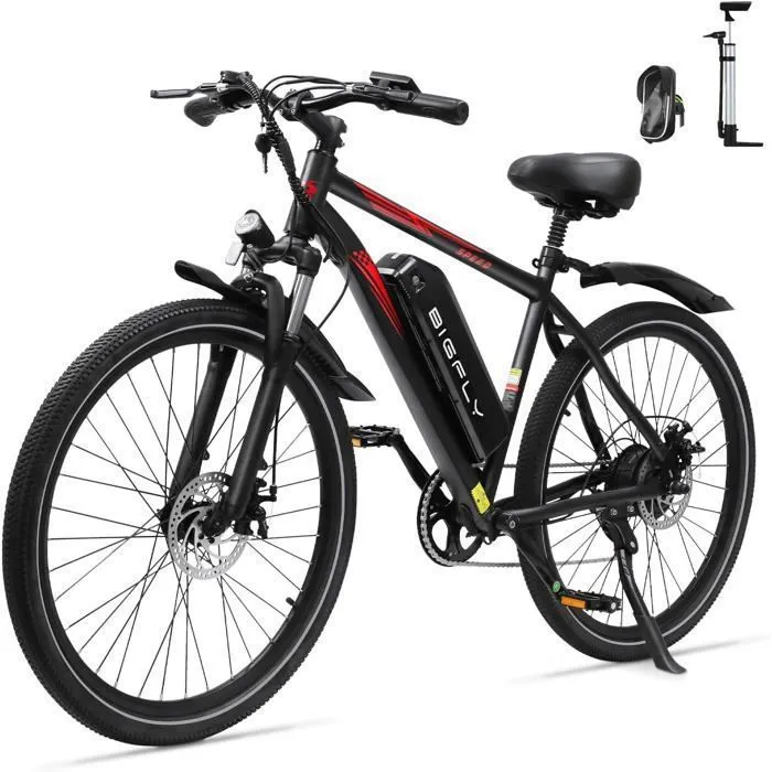 VÉLO ÉLECTRIQUE Femme/Homme BIGFLY BK15 80km 7 VITESSES EBIKE SHIMANON PL