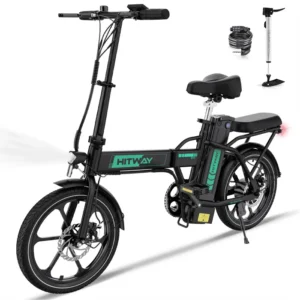 Vélo Électrique HITWAY E-Bike 10.4Ah 36V Batterie Amovible, Vélos Pliants, Autonomie 35-90KM, Moteur 250W