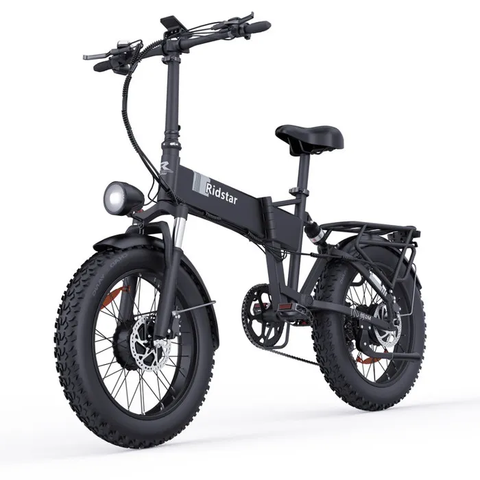 Vélo électrique Pliable Ridstar H20 Pro Autonomie 120km Batterie 48V23Ah tout suspendu SHIMANO 7 Vitesses VTT Fat bike Noir