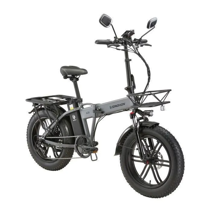 Vlo lectrique pliable 20" - 1000W - Lithium 48V 18Ah - Shimano 7 Vitesses - Autonomie 100km - Gris VELO ASSISTANCE ELECTRIQUE