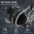 Vélo électrique VAE - HITWAY - Blanc - 28"- Batterie Amovible 36V12Ah - Shimano 7 Vitesses - VTT Électrique + HITWAY Panier arrière – Image 8