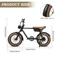 Vélos électriques CMACEWHEEL, Moteur 500W Batterie 48V 15AH, 40-45km/h, Autonomie(PAS) 50-60km, Shimano 7 Vitesses, Noir