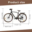 Vélos électriques CMACEWHEEL, Moteur 250W Batterie 36V 10Ah, 25km/h Autonomie 60-80km No throttle, pure power assist, Gris